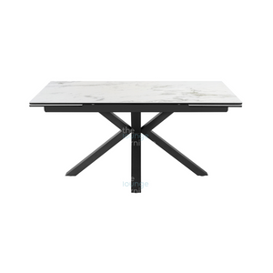 Amari Extending Table - White Ceramic Marble