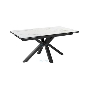 Amari Extending Table - White Ceramic Marble