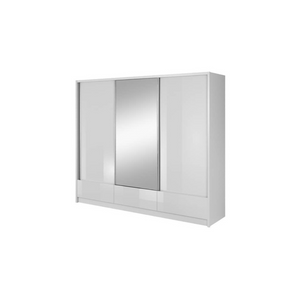 Aria I White Gloss Sliding Door Wardrobe 254cm