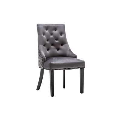 Cambridge Round Knocker Chair -  Shadow Edition - Dark Grey
