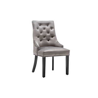 Cambridge Round Knocker Chair -  Shadow Edition - Light Grey