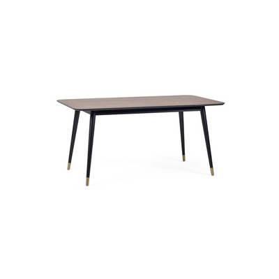 Findlay Rectangular Dining Table - Walnut & Black