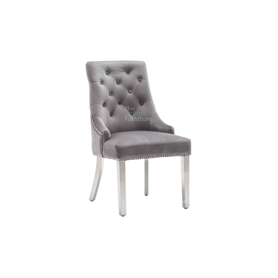 Knightsbridge Knocker Back Chair - Light Grey