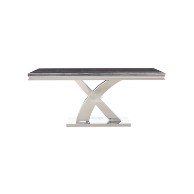 Mayfair 180 Large Table - Grey Ceramic Marble
