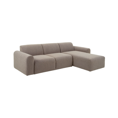 Midfield Right Facing 2-Seater Chaise in Beige Boucle
