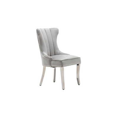 Montpellier Lion Knocker Chair - Light Grey