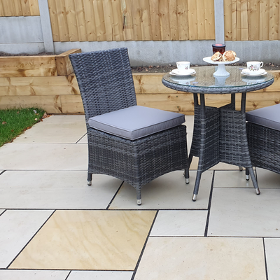 Muse Outdoor Rattan Armless Dining Chair in Grey