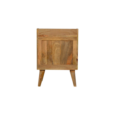 Nordic Style Wood Grey and White Gradient Bedside Table