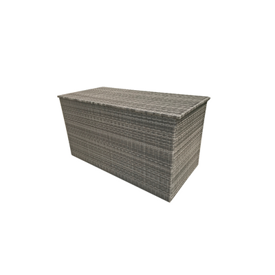 Outdoor Rattan Cushion Box Flat Grey Weave