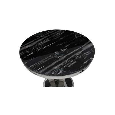 Riccardo 130 Round Table - Black Marble