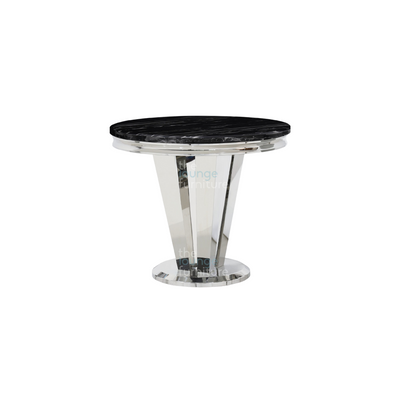 Riccardo 130 Round Table - Black Marble