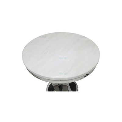 Riccardo 130 Round Table - Cream Marble