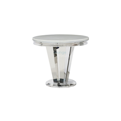 Riccardo 130 Round Table - Cream Marble