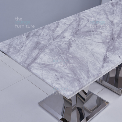 Riccardo 180 Large Table - Grey Marble