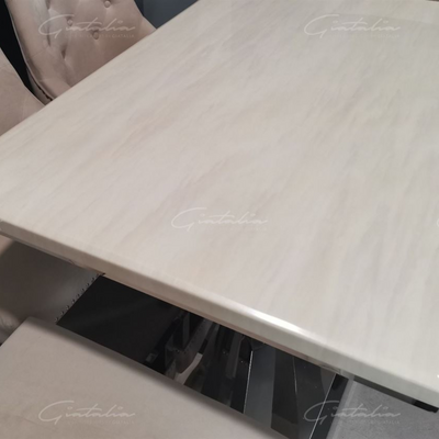 Riccardo 80 Square Table - Cream Marble