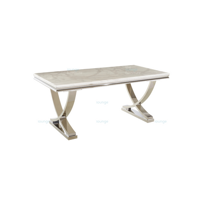 Sienna 180 Large Table - White Marble