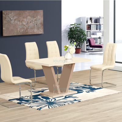 Zara 120 Table - Cream & Taupe