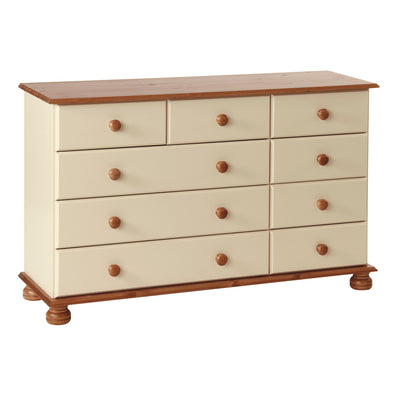 Copenhagen 2 + 3 + 4 Drawer Extra wide chest in Cream/Pine