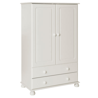 Copenhagen 2 Door 2 Drawer Combi Wardrobe in White