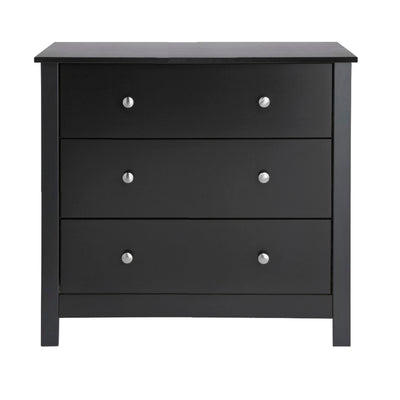 Florence chest with 3 drawers in Black