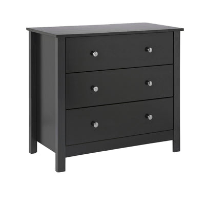 Florence chest with 3 drawers in Black
