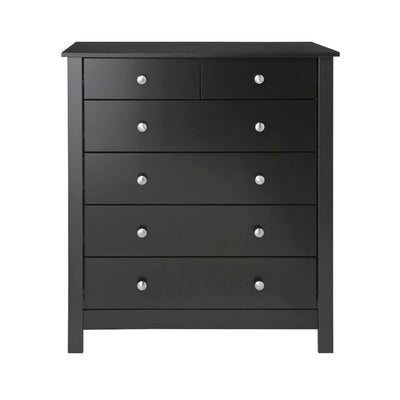 Florence 4+2 chest in Black