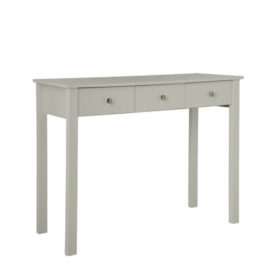 Florence Dressing Table with 3 drawers in Soft Grey