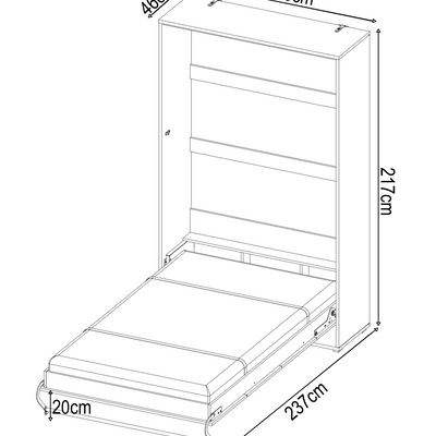 CP-02 Vertical Wall Bed Concept 120cm