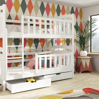 Wooden Bunk Bed Piotrus with Storage