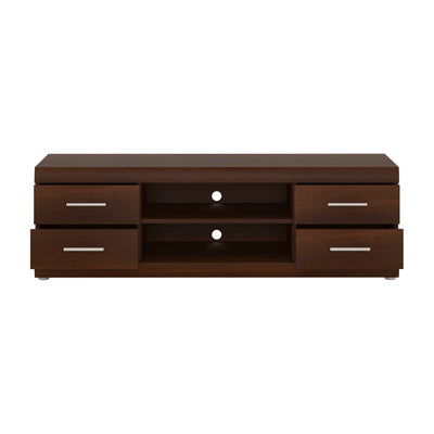Imperial Wide 4 Drawer TV Cabinet in Dark Mahogany Melamine