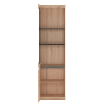Kensington Tall Narrow 2 Door Glazed Display Cabinet (LHD)