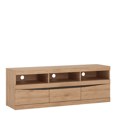 Kensington Wide 3 drawer TV unit in Oak