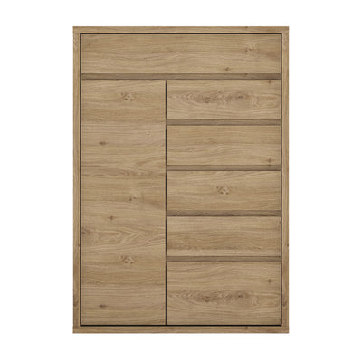Shetland 1 Door 6 drawer cupboard in Shetland Oak
