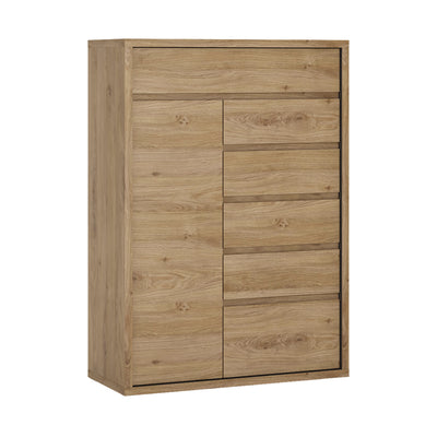 Shetland 1 Door 6 drawer cupboard in Shetland Oak