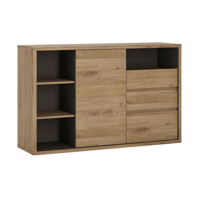 Shetland 1 Door 3 drawer sideboard in Shetland Oak