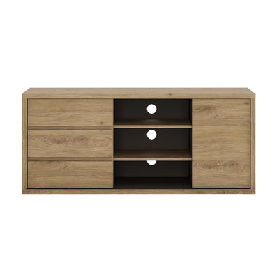 Shetland 1 Door 3 drawer TV cabinet in Shetland Oak