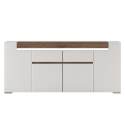 Toronto Wide 4 Door 2 Drawer Sideboard (inc. Plexi Lighting)