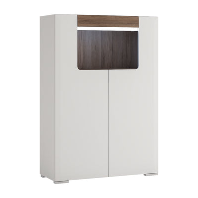 Toronto Low 2 Door cabinet with open shelf (inc. Plexi Lighting)