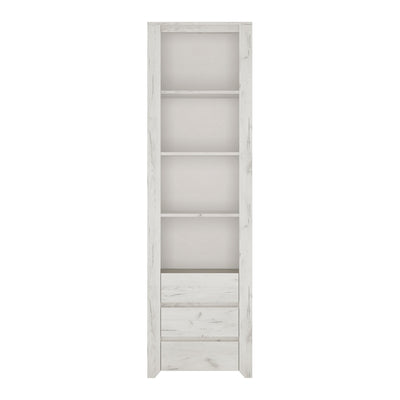 Angel Tall Narrow 3 Drawer Bookcase.