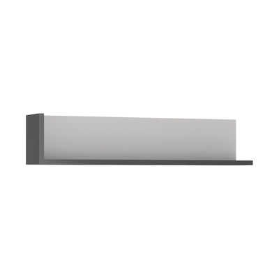 Lyon 120cm wall shelf in Platinum/Light Grey Gloss.