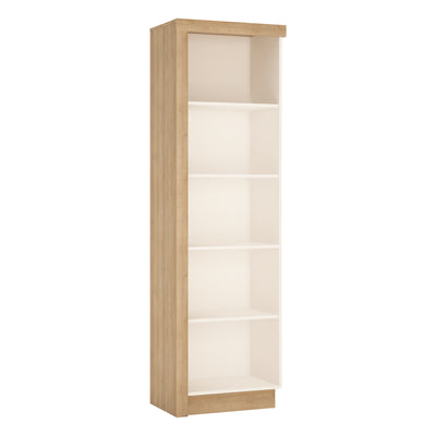 Lyon Bookcase (RH) in Riviera Oak/White high gloss