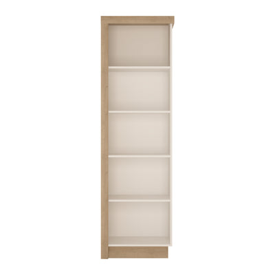 Lyon Bookcase (RH) in Riviera Oak/White high gloss