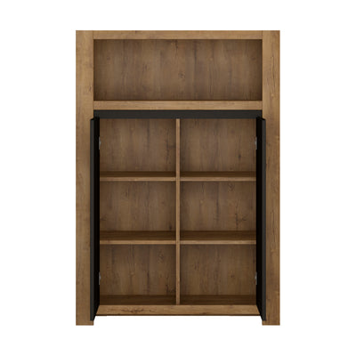 Havana 2 door cupboard with open shelf
