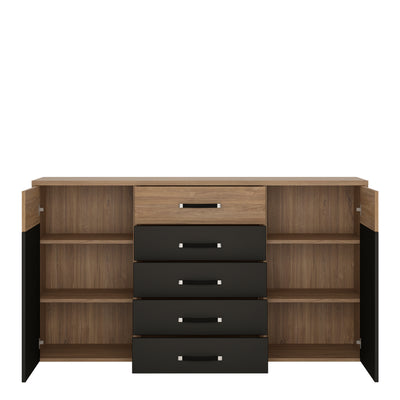 Monaco 2 door 5 drawer wide cupboard