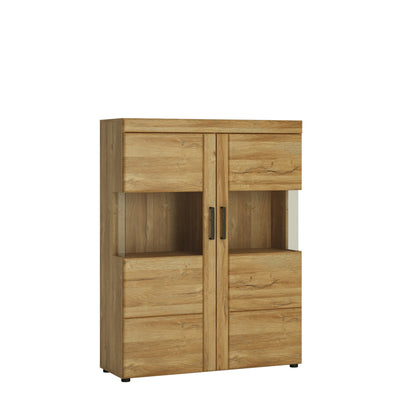 Cortina Low wide 2 door display cabinet