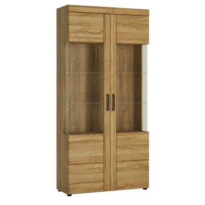 Cortina Tall wide 2 door glazed display cabinet