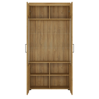 Cortina Tall wide 2 door glazed display cabinet