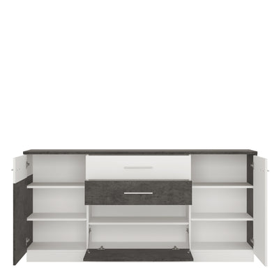 Zingaro 2 door 2 drawer 1 compartment sideboard
