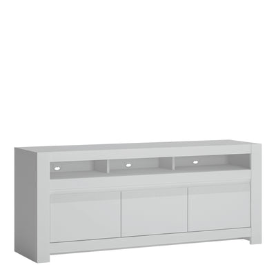 Novi 3 Door TV Cabinet in Alpine White