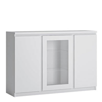 Fribo 3 door sideboard (Glazed centre) Alpine White